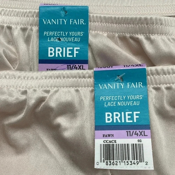 NWT Vanity Fair Set of #2 Perfectly Yours Lace Nouveau Brief Women’s 11/4XL - Picture 4 of 11